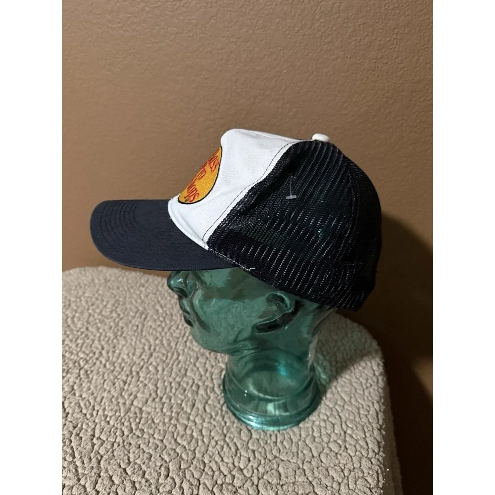 Bass Pro Shops Hat Cap Snap Back Mens One Size Black Mesh Trucker Fishing Logo